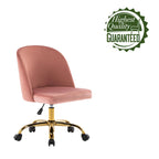 Louie Armless Velvet Desk Chairs