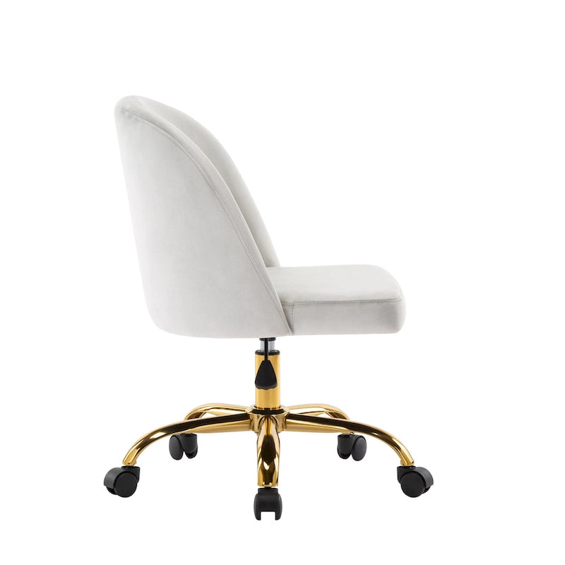 Louie Armless Velvet Desk Chairs