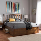  Kiowa Contemporary Walnut Wood Storage Bed