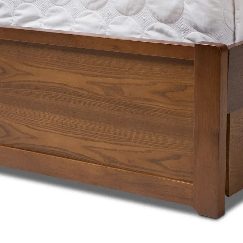 Kiowa Contemporary Walnut Wood Storage Bed