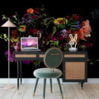 Sierra Wood and Cane 3 Drawer Desk