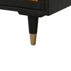 Sierra Wood and Cane 3 Drawer Desk
