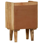  Bedside Cabinet Solid Mango Wood 15.7x11.8x23.4