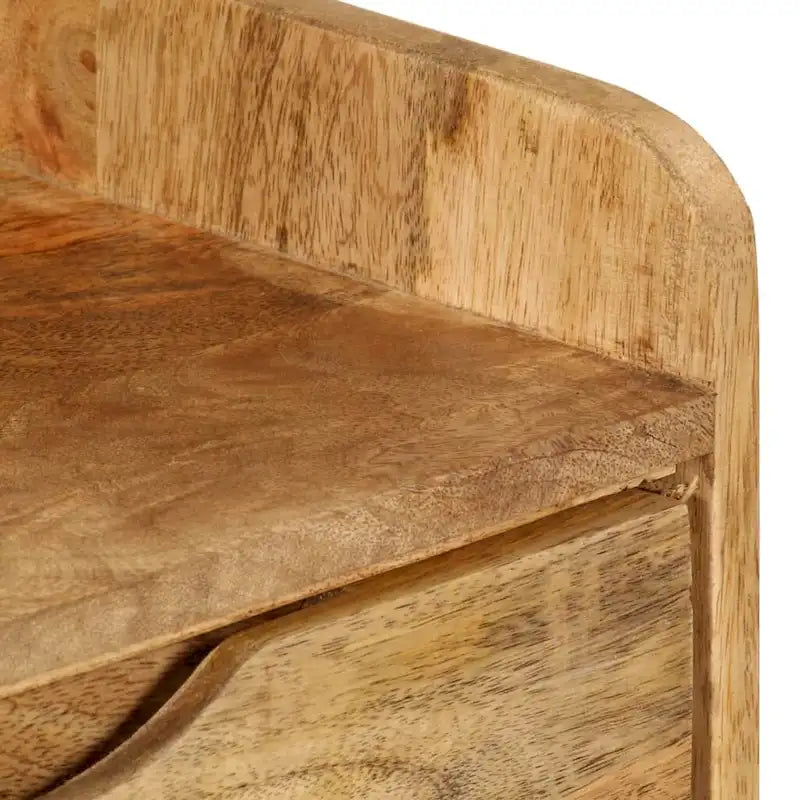 Bedside Cabinet Solid Mango Wood 15.7x11.8x23.4