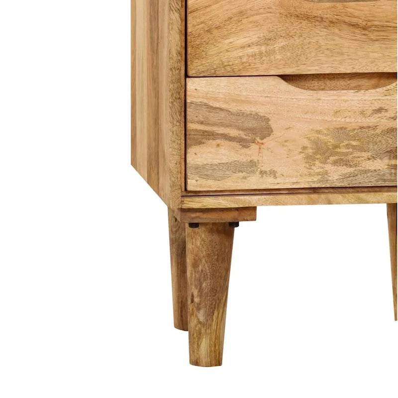 Bedside Cabinet Solid Mango Wood 15.7x11.8x23.4