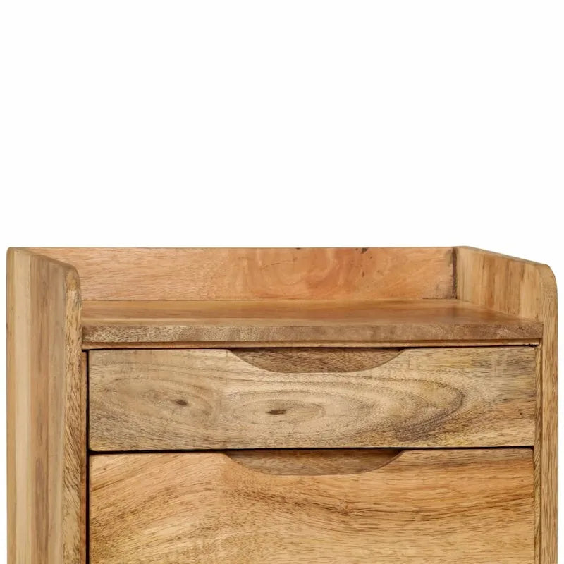 Bedside Cabinet Solid Mango Wood 15.7x11.8x23.4