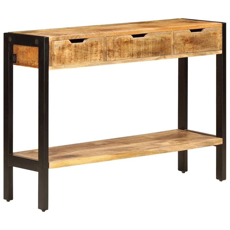  Sideboard with 3 Drawers 43.3x13.8x29.5 Solid Mango Wood
