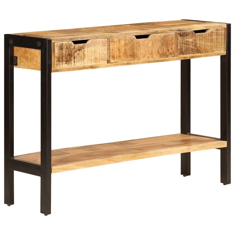 Sideboard with 3 Drawers 43.3x13.8x29.5 Solid Mango Wood