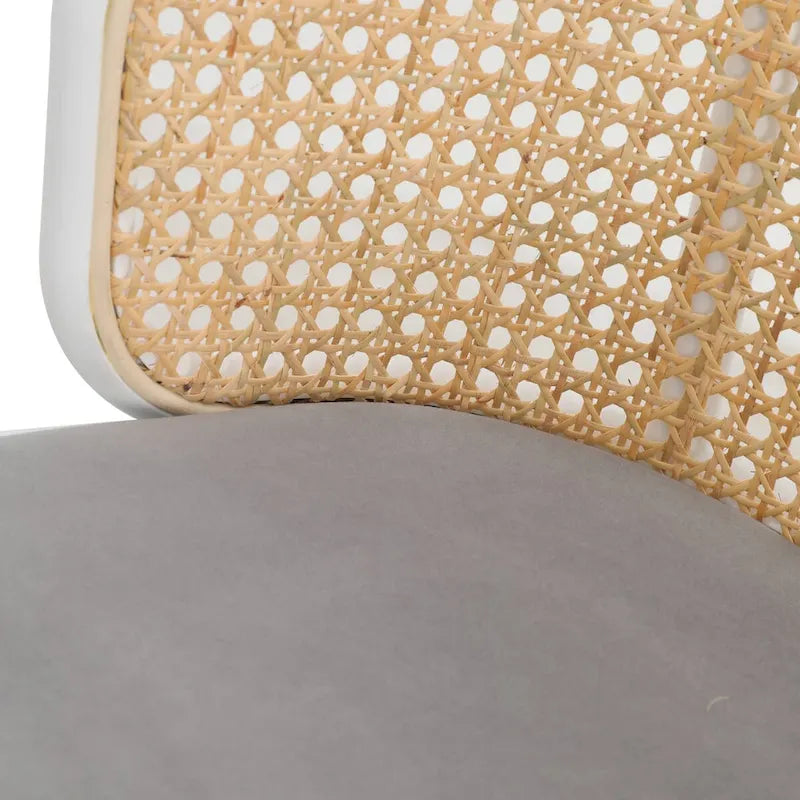 LeisureMod Ervilla Bar Stool with White Powder Coated Steel Frame Set of 2 - 37