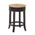 24 Brown and Beige Counter Stool with Swivel Rush Seat