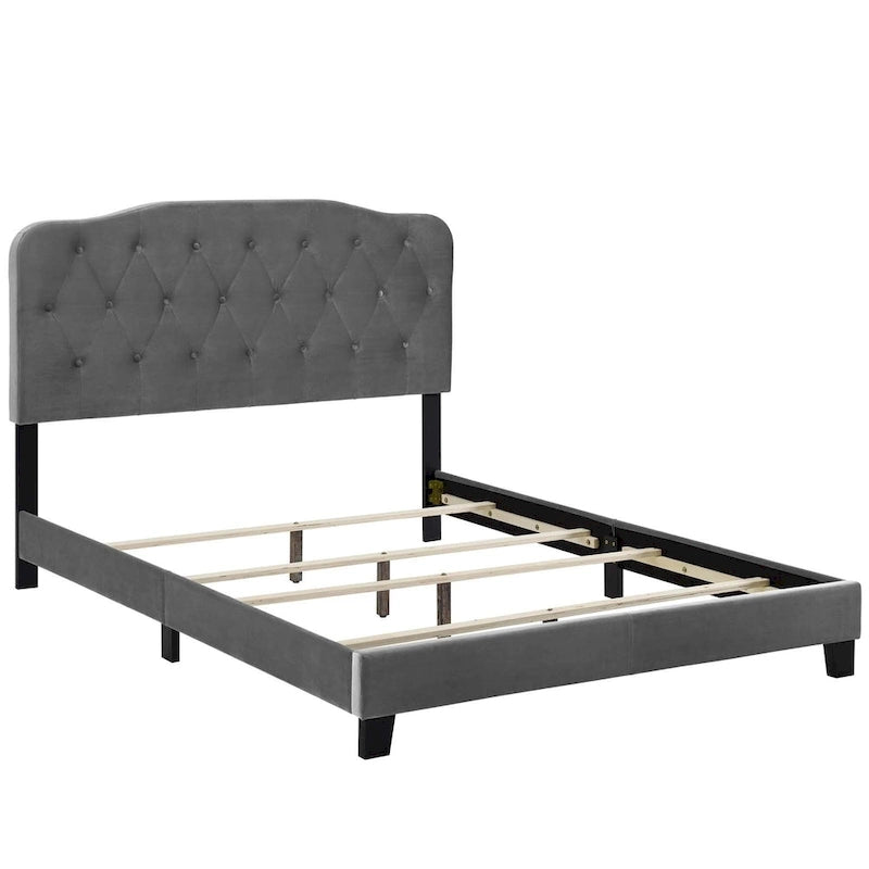 Ploce Queen Upholstered Velvet Bed