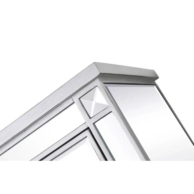 2-Door Mirrored Accent Cabinet