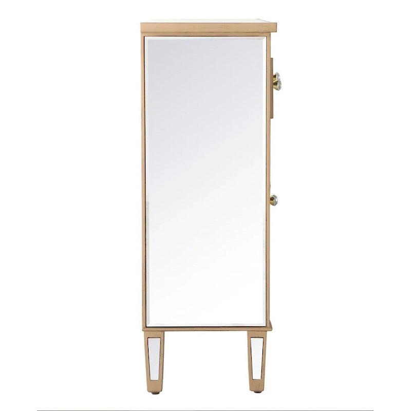2-Door Mirrored Accent Cabinet