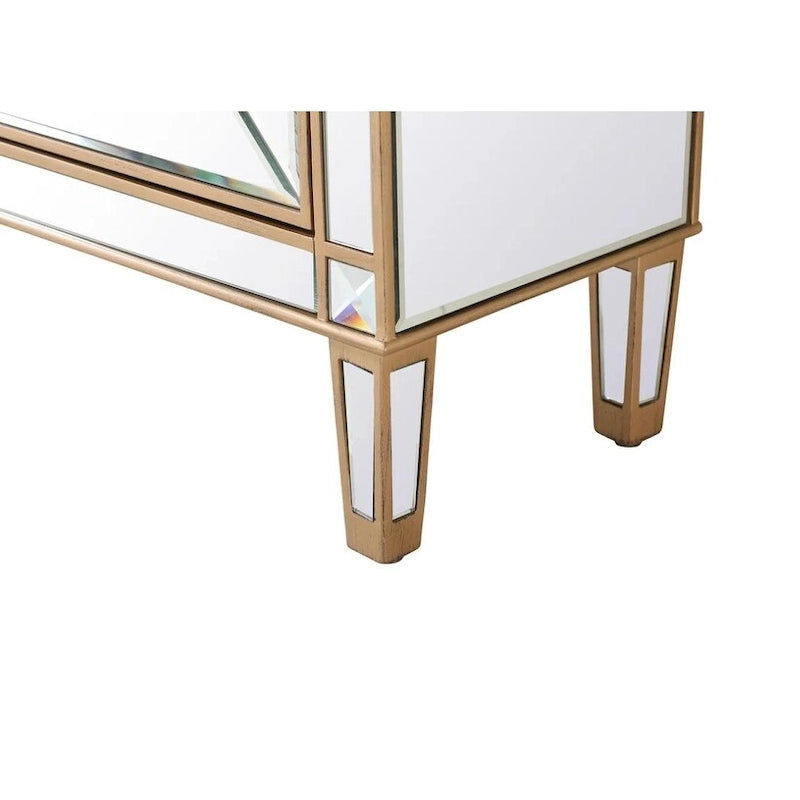 2-Door Mirrored Accent Cabinet