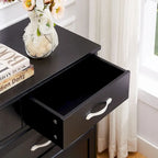 47.56W 9-drawers Bedroom long wood chest of dresser