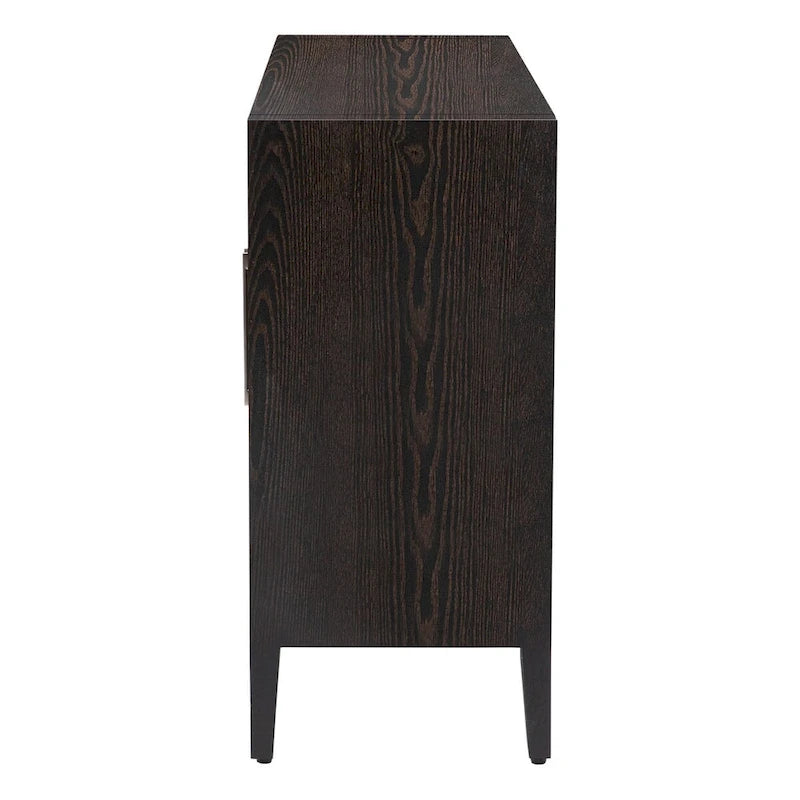 34 Tall MDF 3-door Accent Cabinet with Adjustable Shelf