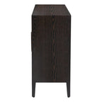 34 Tall MDF 3-door Accent Cabinet with Adjustable Shelf