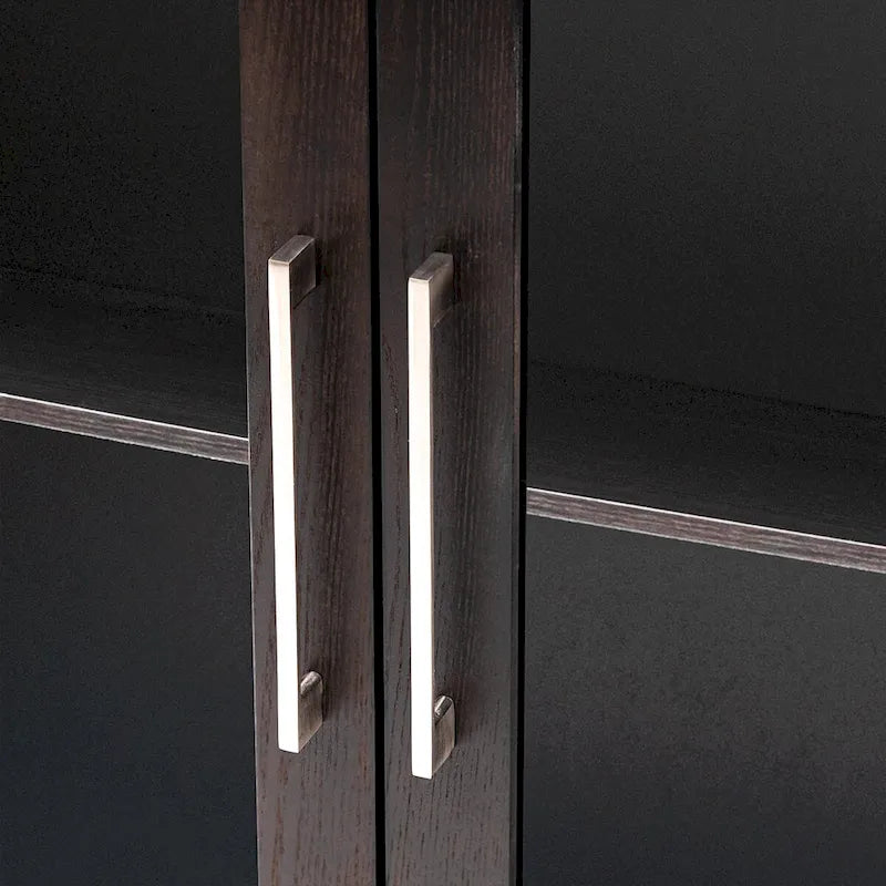 34 Tall MDF 3-door Accent Cabinet with Adjustable Shelf