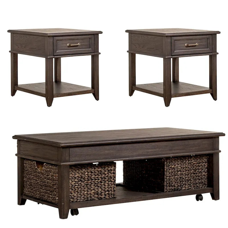 Peppercorn 3 Piece Lift Top Cocktail Table Set