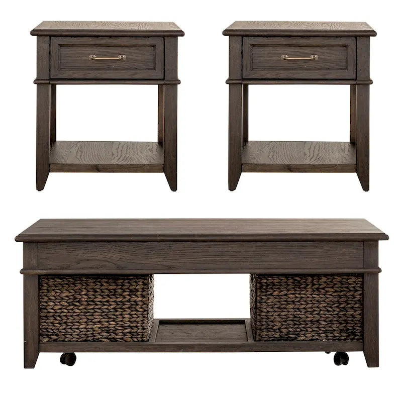 Peppercorn 3 Piece Lift Top Cocktail Table Set