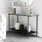 Puetz Contemporary White Glass Top 3-Piece Coffee Table Set by