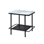 Puetz Contemporary White Glass Top 3-Piece Coffee Table Set by