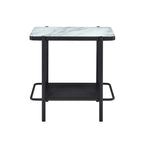 Puetz Contemporary White Glass Top 3-Piece Coffee Table Set by