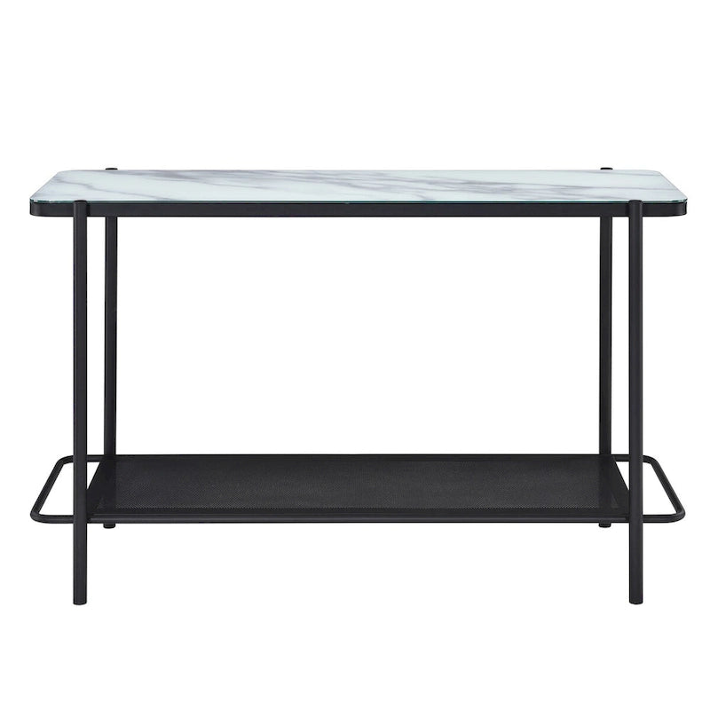Puetz Contemporary White Glass Top 3-Piece Coffee Table Set by