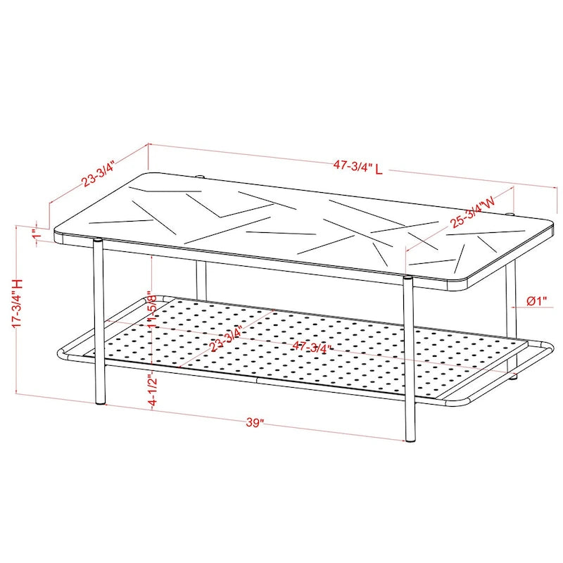 Puetz Contemporary White Glass Top 3-Piece Coffee Table Set by