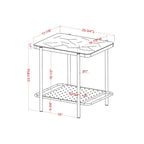 Puetz Contemporary White Glass Top 3-Piece Coffee Table Set by