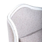 Antique White Upholstered Accent Chair