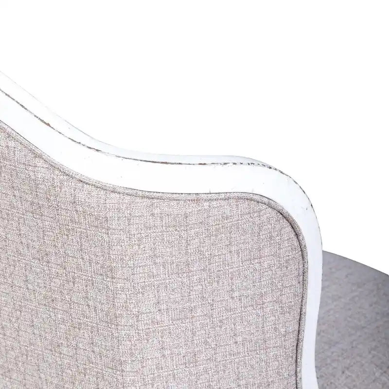 Antique White Upholstered Accent Chair