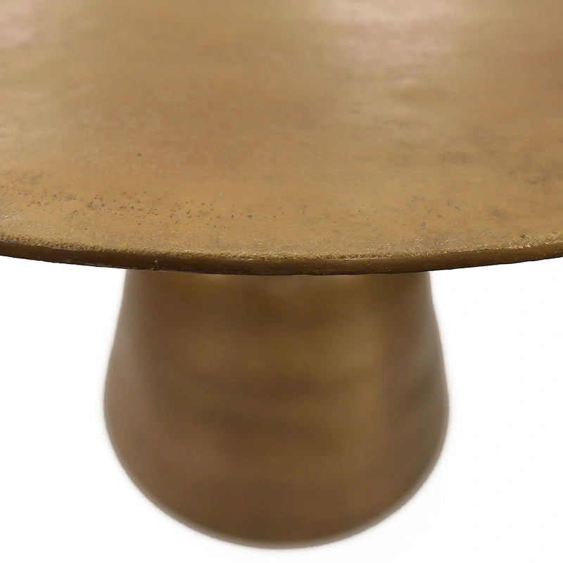 Galena 40 Wide Cast Aluminum Dining Table, Gold